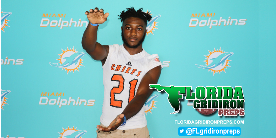 Randy Russell Jr at 2017 Dolphins HS Media Day