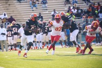 Freshman QB Keyone Jenkins looking for that open man