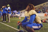 2023 Daytona Beach Mainland WR Ajai Harrell taking a breather between touchdowns
