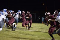 Wekiva offensive line opening up a big hole for Mustangs RB Supreme Richardson