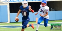 Chaminade-Madonnna HS QB Daelen Menard getting ready to throw downfield